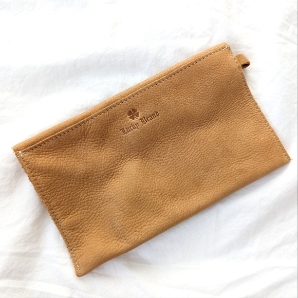 Lucky Brand Handbags - Lucky Brand Raw Leather Wallet Pouch